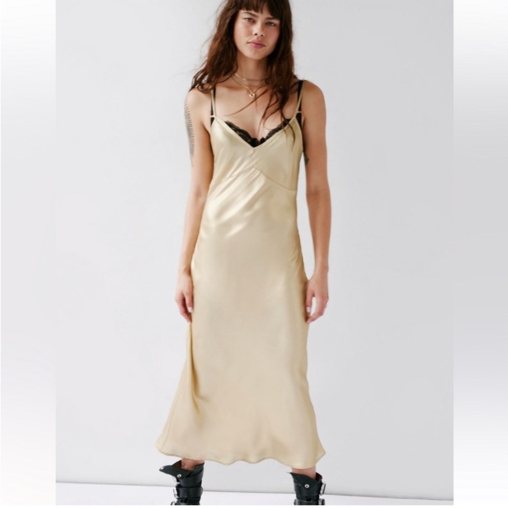 Free People liquid gold dress